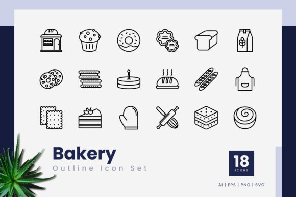 Bakery Outline Icons: A Practical Resource for Modern Design Projects