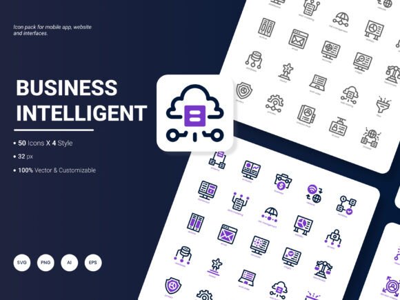 Business Intelligent Icon Pack: Evaluating a Versatile Visual Asset Collection for Modern Projects