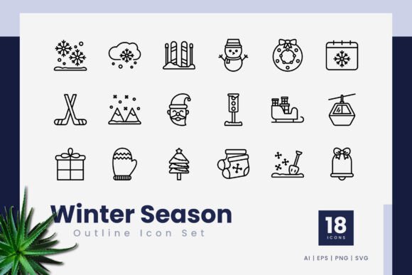 Evaluating Winter Season Outline Icons for Design Projects