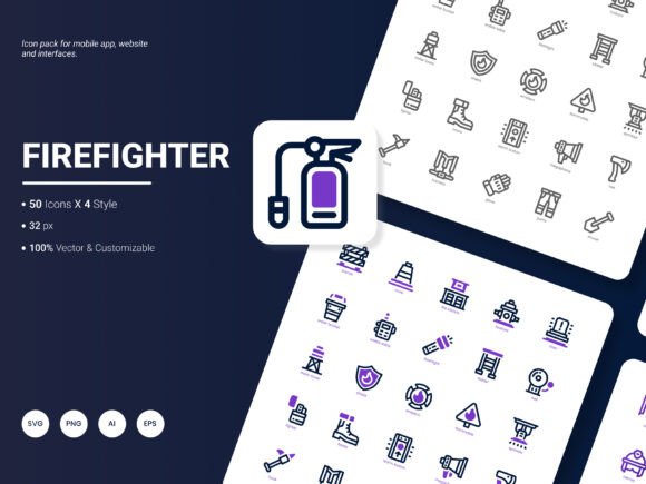 Firefighter Icon Pack: 200 Icons for Clearer Digital Storytelling