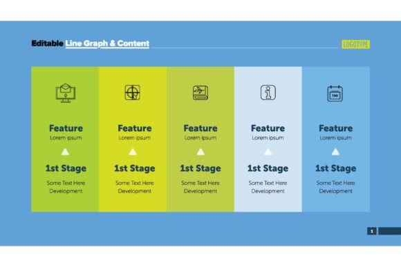 Five Features Process Chart. Business Da