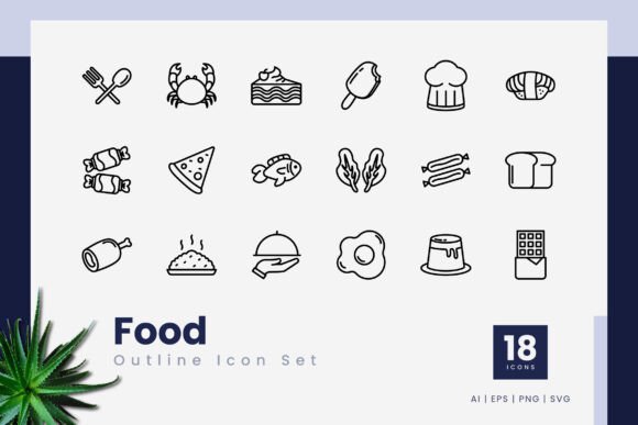 Food Outline Icons That Bring Visual Clarity to Every Project