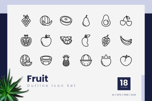 Fruit Outline Icons