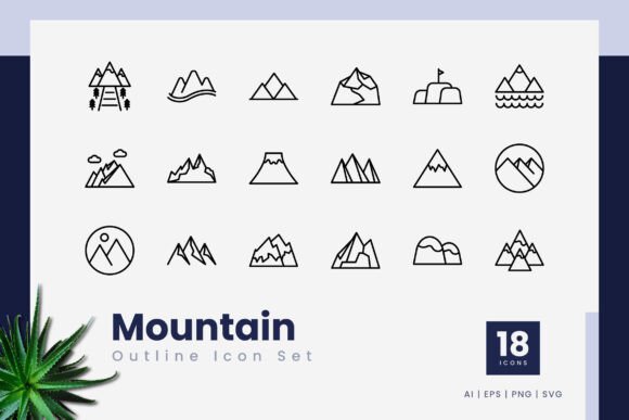 Mountain Outline Icons: A Practical Look at a Versatile Vector Icon Collection