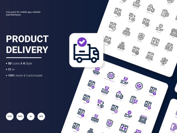 Product Delivery Icon Pack: Streamlined Visual Assets for Today’s Creators