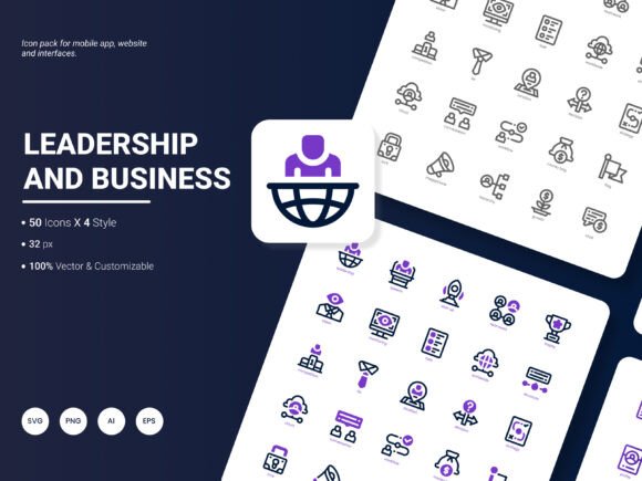 Transform Your Visual Communication with the Leadership and Business Icon Pack