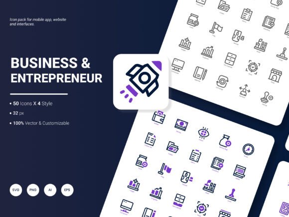 Unlocking Visual Communication with the Business and Entrepreneur Icon Pack